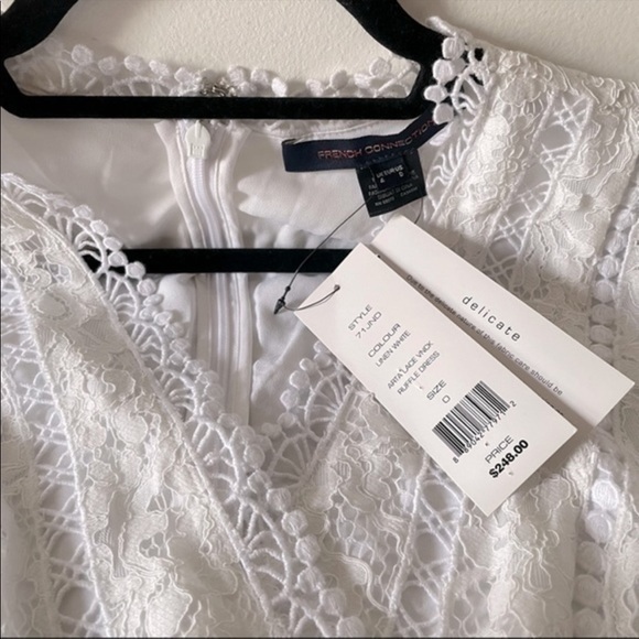 French Connection Ruffle White Dress - Picture 6 of 15